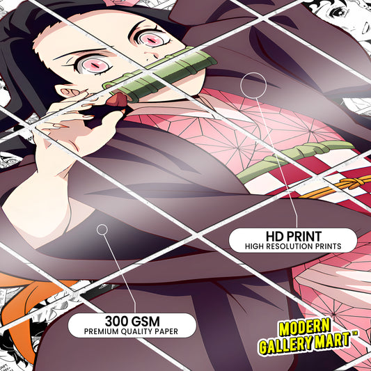 20 Demon Salyer Nezuko Kamado - Manga Poster - A4 Size (8.3 x 11.7 inch)