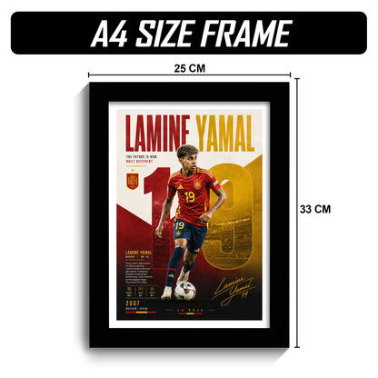 Lamine Yamal Frame - Lamine Yamal - A4 Size Photo Frame