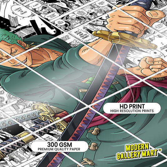 20 One Piece Roronoa Zoro - Manga Poster - A4 Size (8.3 x 11.7 inch)