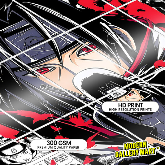 20 Naruto Itachi Uchiha #2 - Manga Poster - A4 Size (8.3 x 11.7 inch)