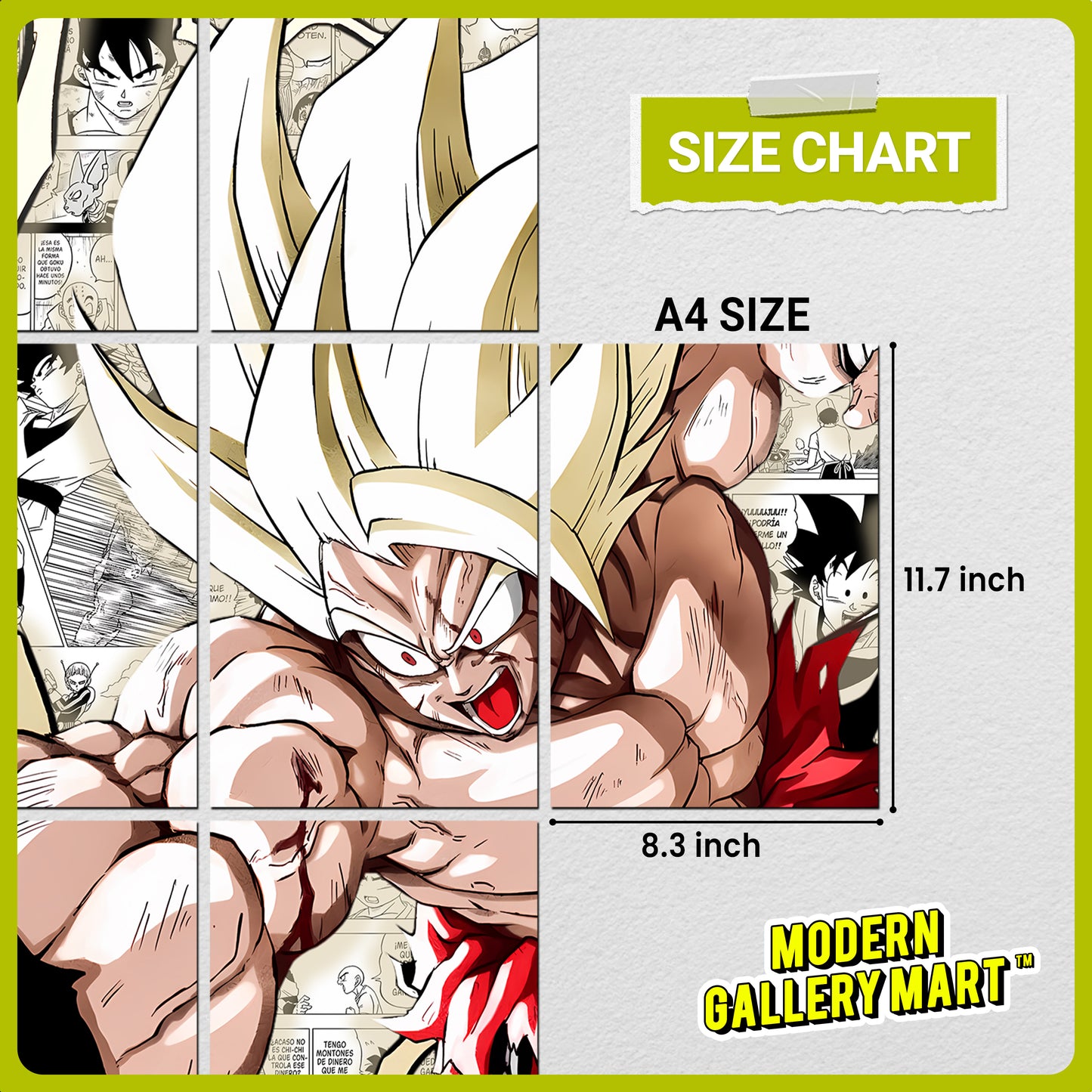20 Dragon Ball Goku #1 - Manga Poster - A4 Size (8.3 x 11.7 inch)