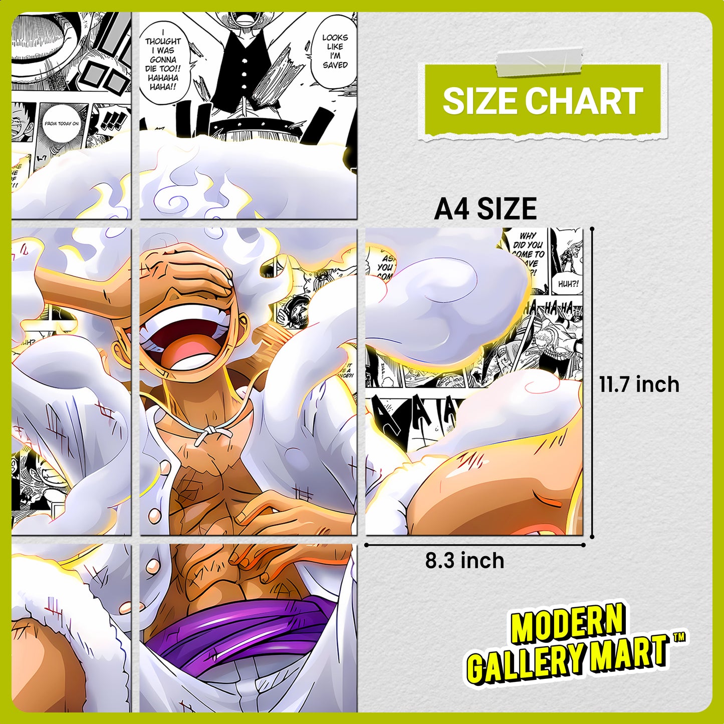 20 One Piece Monkey D.Luffy #1 - Manga Poster - A4 Size (8.3 x 11.7 inch)