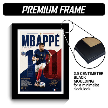 Kylian Mbappe Frame - Kylian Mbappe - A4 Size Photo Frame