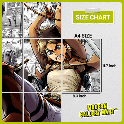 20 Attack on Titan Eren Yeager - Manga Poster - A4 Size (8.3 x 11.7 inch)