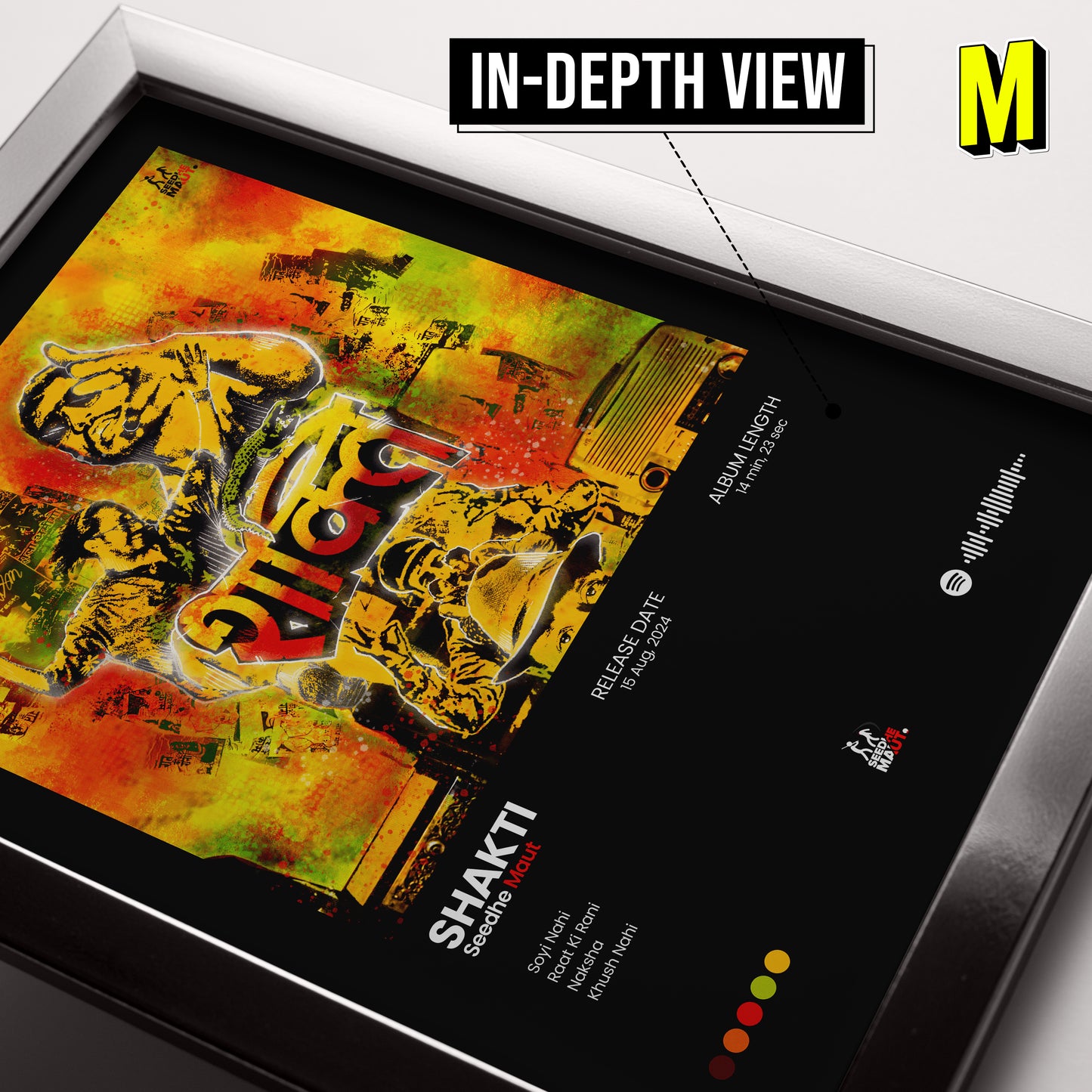 Seedhe Maut Frame - Shakti Album Cover Frame - A4 Size Photo Frame #9