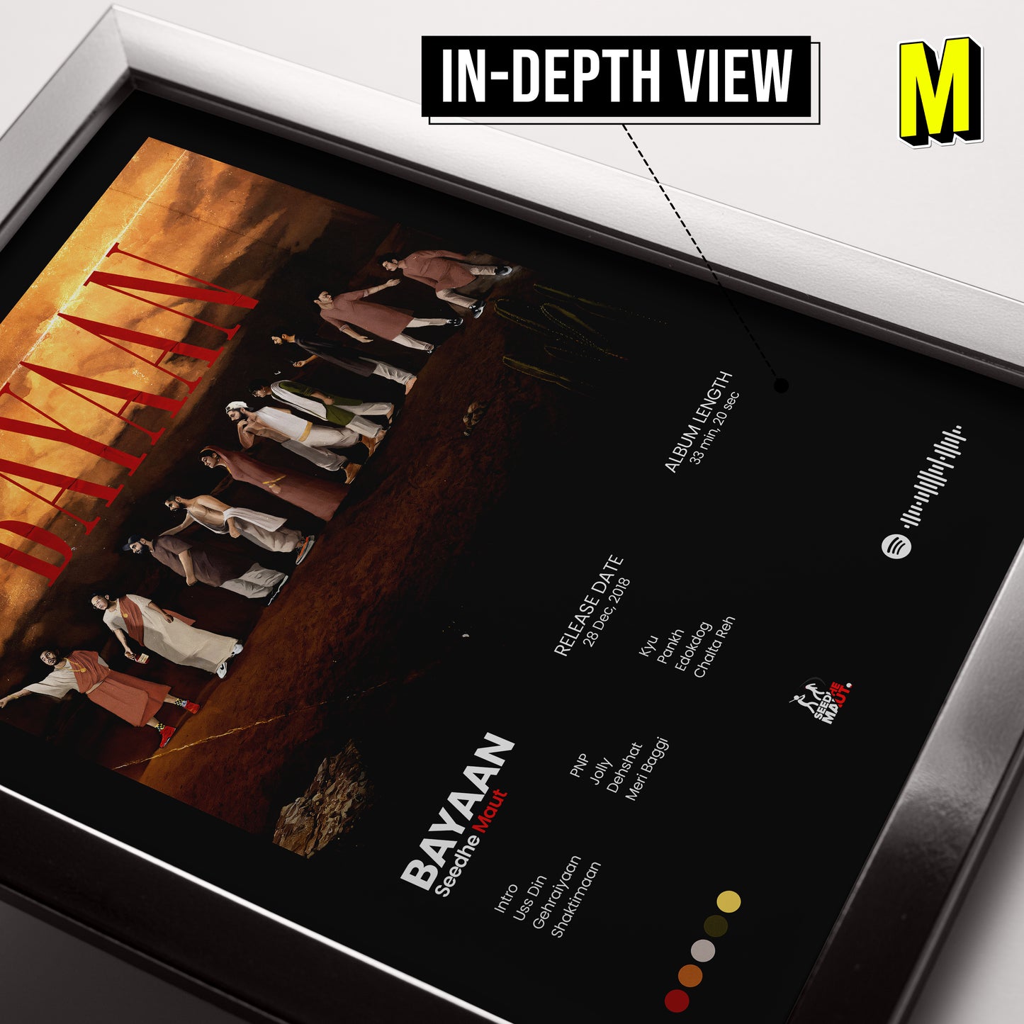 Seedhe Maut Frame - Bayaan Album Cover Frame - A4 Size Photo Frame #8