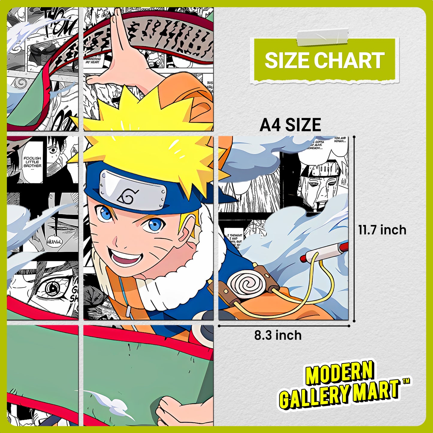 20 Naruto #1 - Manga Poster - A4 Size (8.3 x 11.7 inch)