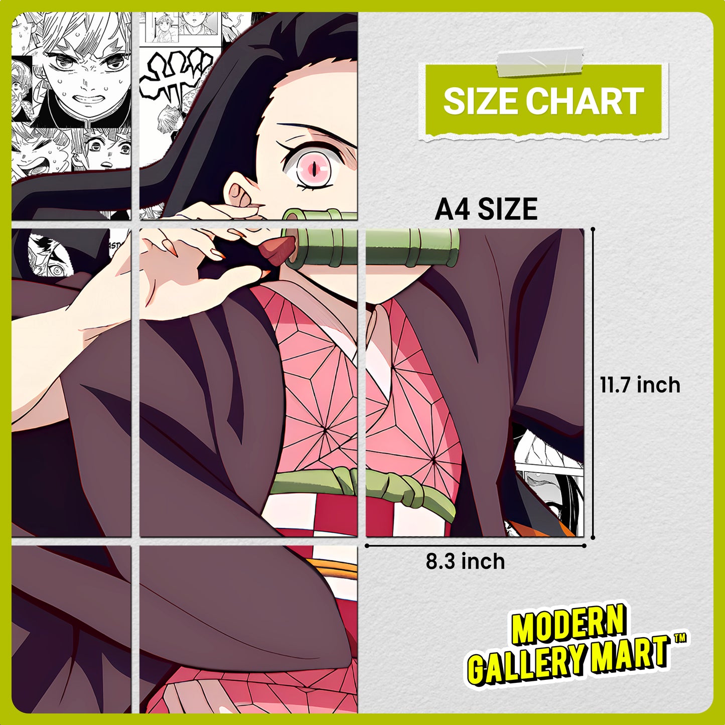 20 Demon Salyer Nezuko Kamado - Manga Poster - A4 Size (8.3 x 11.7 inch)