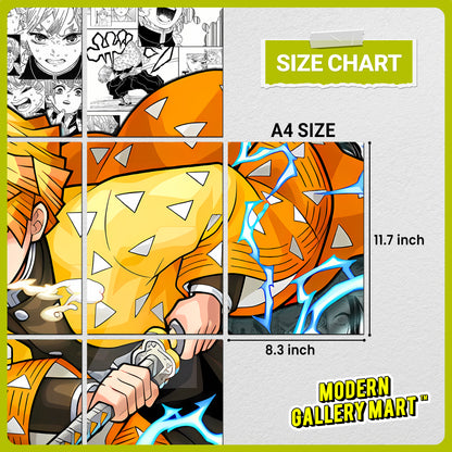 20 Demon Slayer Zenitsu Agatsuma - Manga Poster - A4 Size (8.3 x 11.7 inch)