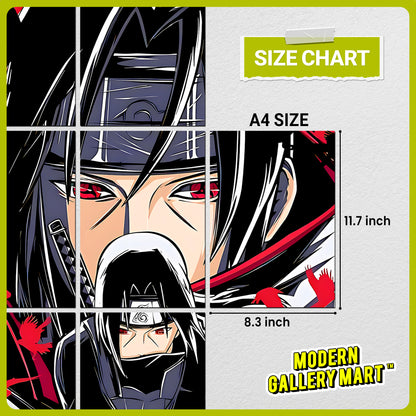 20 Naruto Itachi Uchiha #2 - Manga Poster - A4 Size (8.3 x 11.7 inch)