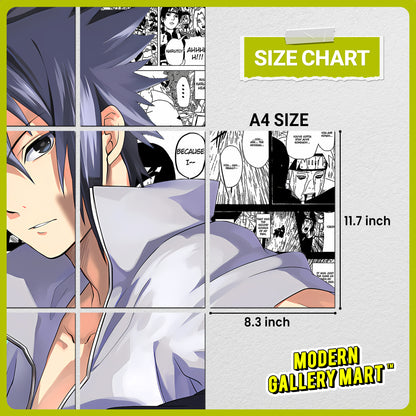 20 Naruto Sasuke Uchiha - Manga Poster - A4 Size (8.3 x 11.7 inch)