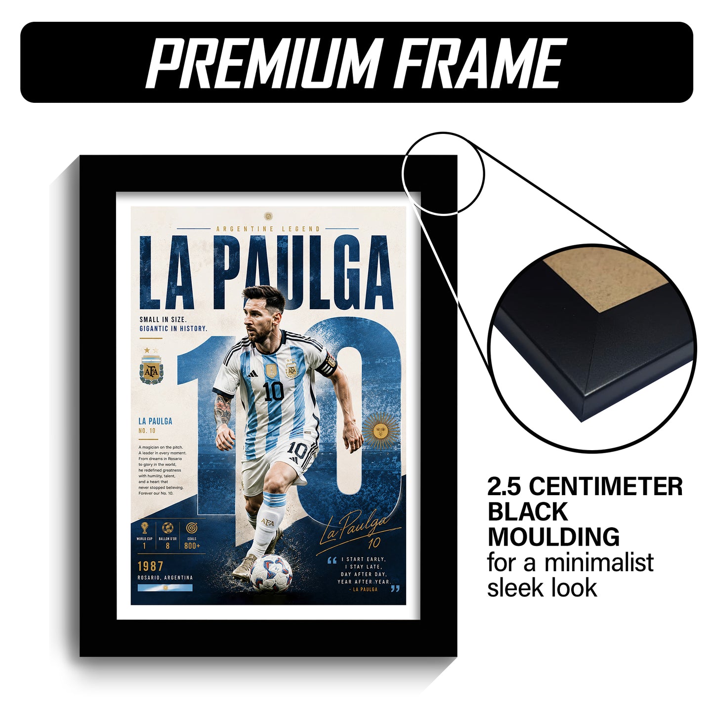 Lionel Messi Frame - Lionel Messi - A4 Size Photo Frame