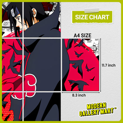 20 Naruto Itachi Uchiha #1 - Manga Poster - A4 Size (8.3 x 11.7 inch)