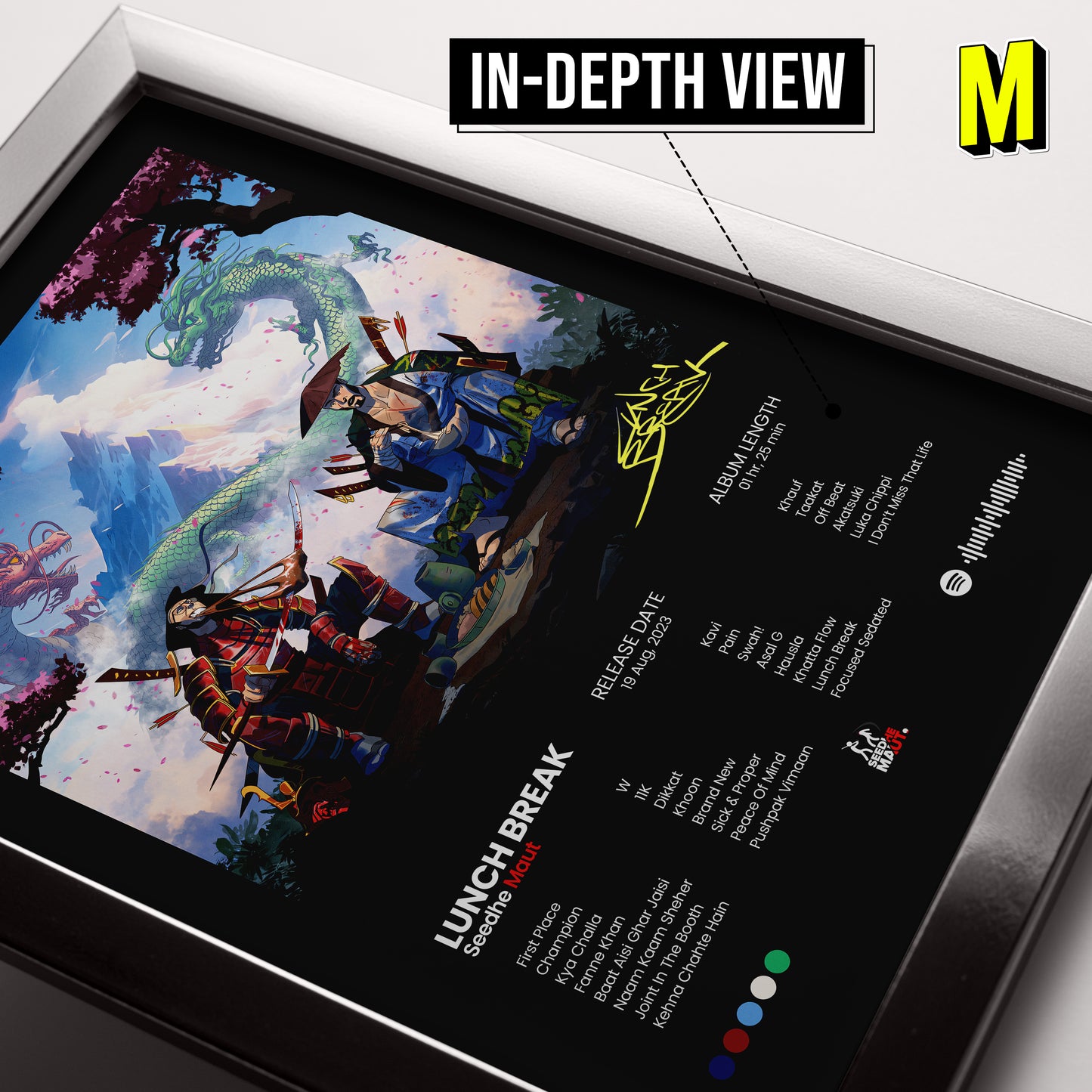 Seedhe Maut Frame - Lunch Break Album Cover Frame - A4 Size Photo Frame #6