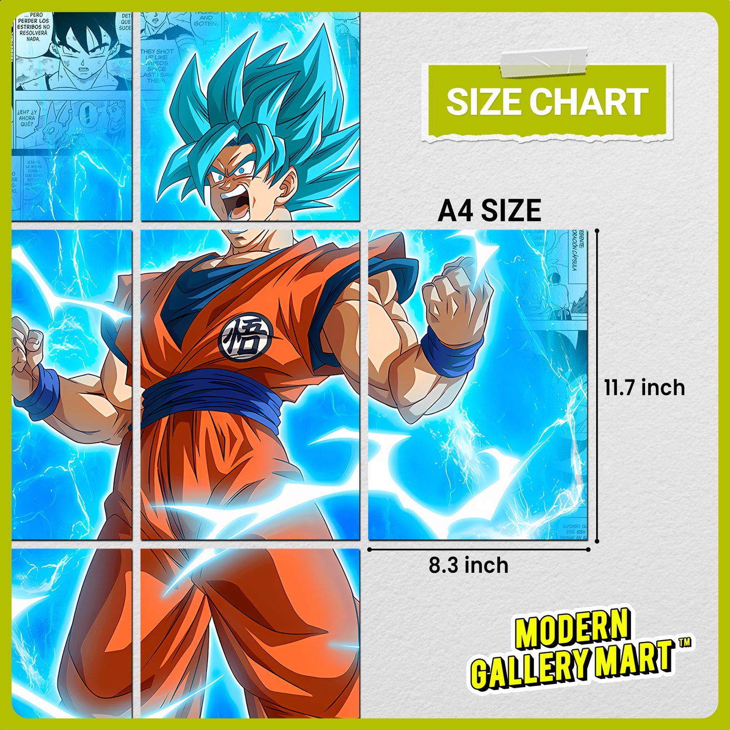 20 Dragon Ball Goku #2 - Manga Poster - A4 Size (8.3 x 11.7 inch)