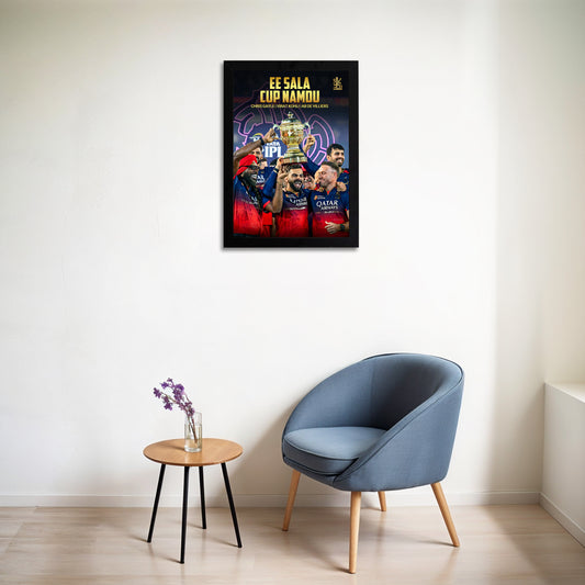 Virat Kohli - RCB IPL Victory - A4 Size Photo Frame #4