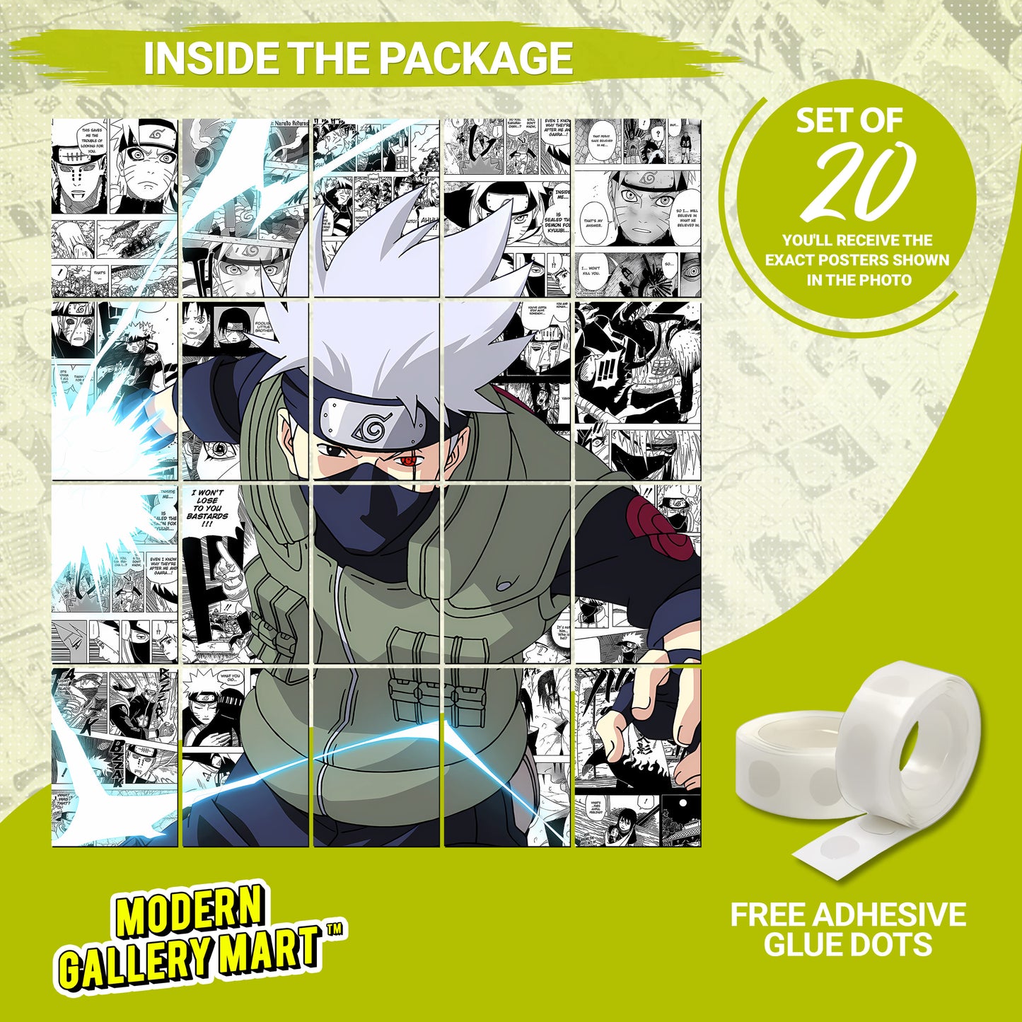 20 Naruto Kakashi Hatake - Manga Poster - A4 Size (8.3 x 11.7 inch)