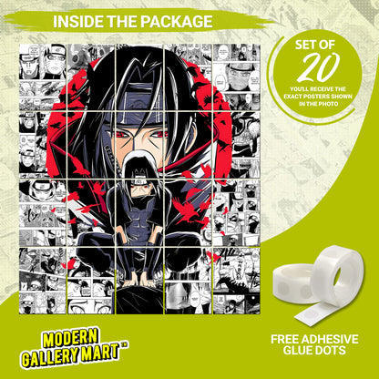 20 Naruto Itachi Uchiha #2 - Manga Poster - A4 Size (8.3 x 11.7 inch)