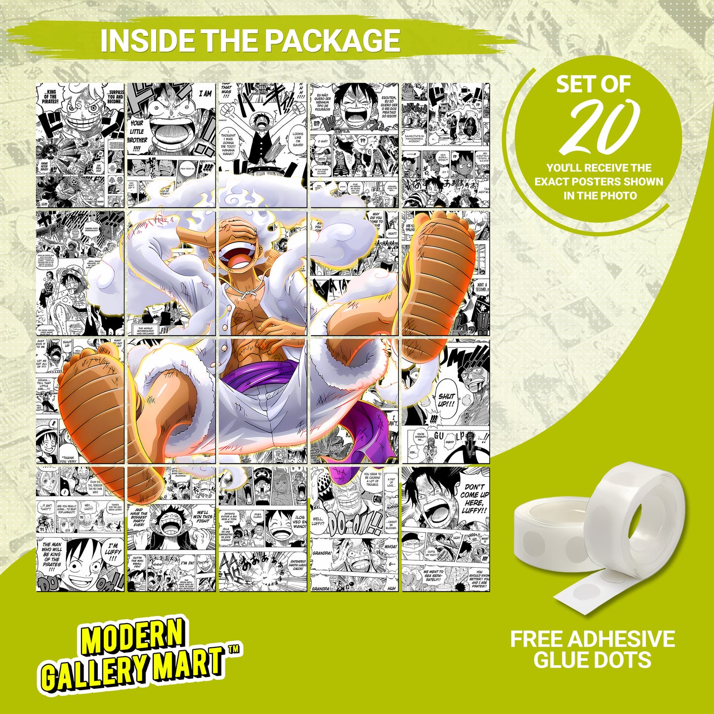 20 One Piece Monkey D.Luffy #1 - Manga Poster - A4 Size (8.3 x 11.7 inch)