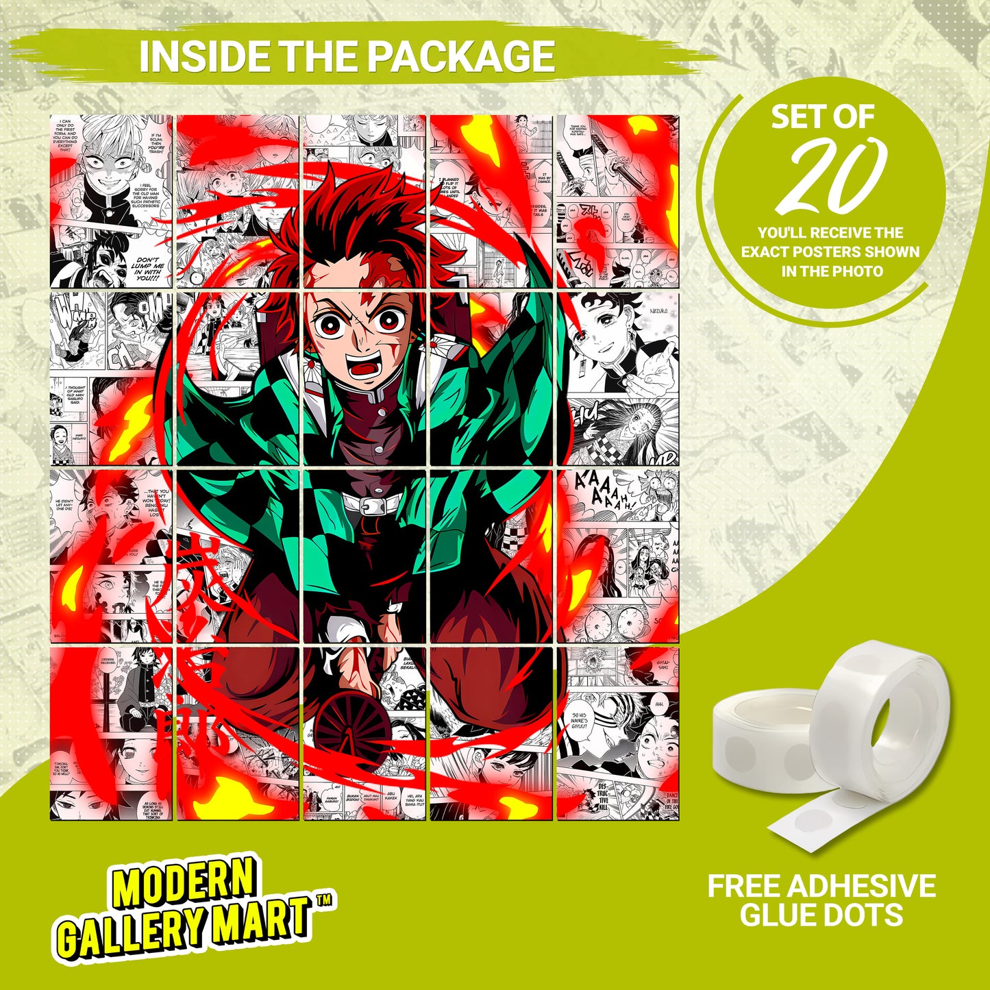20 Demon Slayer Tanjiro Kamado- Manga Poster - A4 Size (8.3 x 11.7 inch)