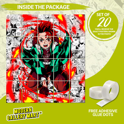20 Demon Slayer Tanjiro Kamado- Manga Poster - A4 Size (8.3 x 11.7 inch)