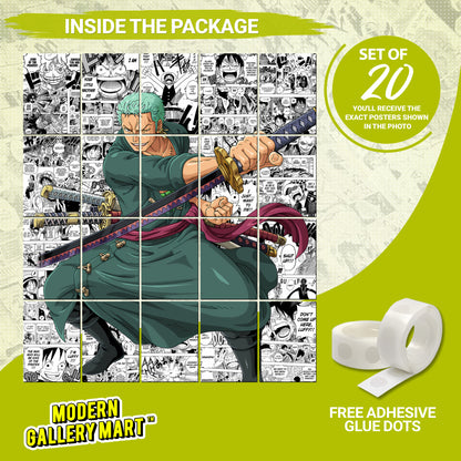 20 One Piece Roronoa Zoro - Manga Poster - A4 Size (8.3 x 11.7 inch)