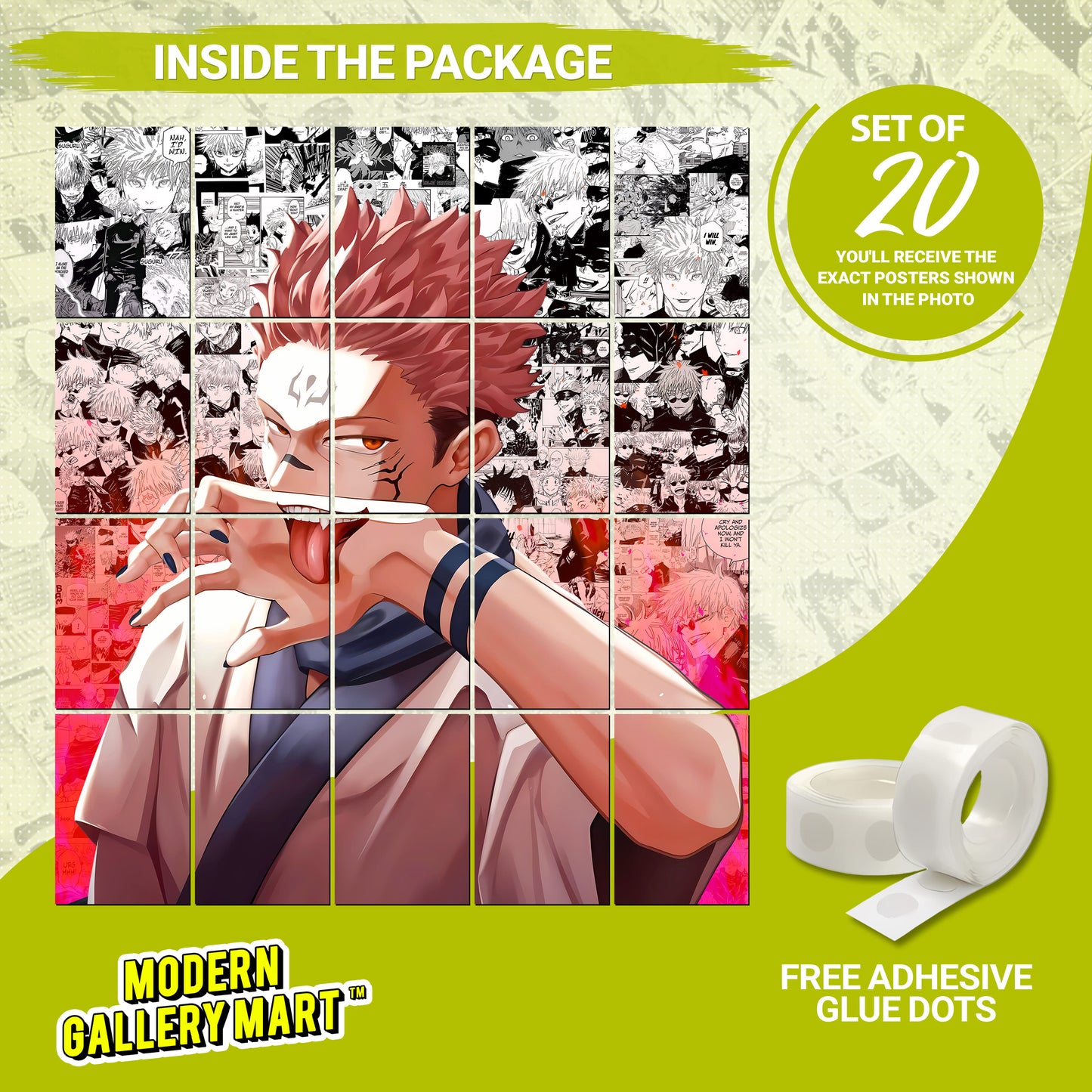 20 Jujutsu Kaisen Ryomen Sukuna - Manga Poster - A4 Size (8.3 x 11.7 inch)