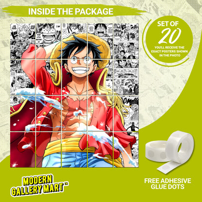 20 One Piece Monkey D.Luffy #2 - Manga Poster - A4 Size (8.3 x 11.7 inch)
