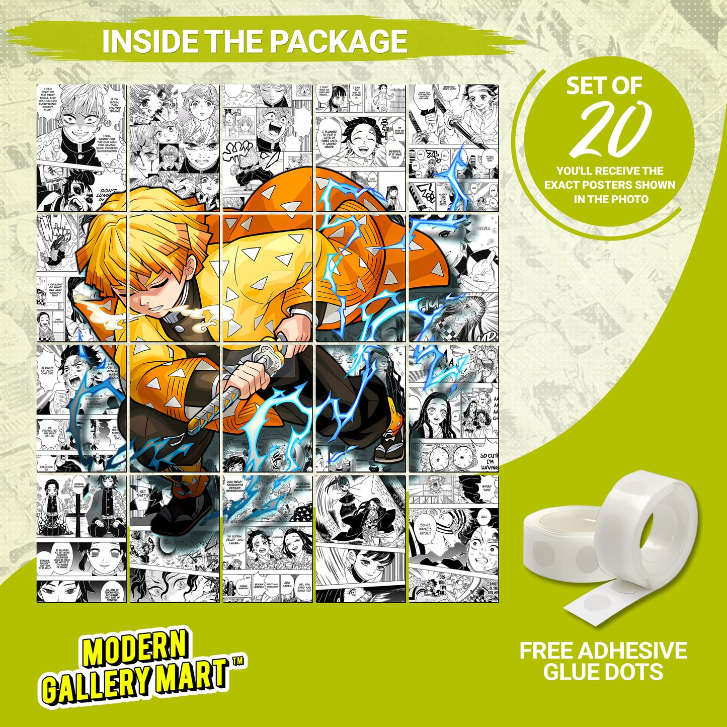 20 Demon Slayer Zenitsu Agatsuma - Manga Poster - A4 Size (8.3 x 11.7 inch)