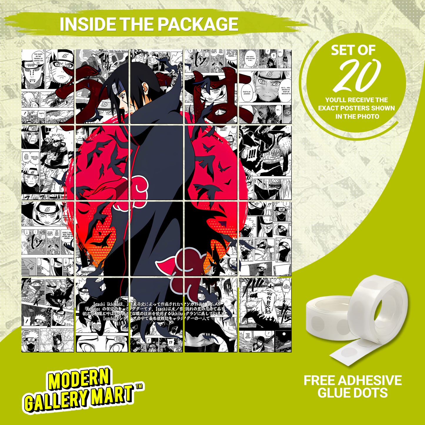 20 Naruto Itachi Uchiha #1 - Manga Poster - A4 Size (8.3 x 11.7 inch)
