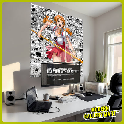 One Piece Nami - Manga Poster - A4 Size (8.3 x 11.7 inch)