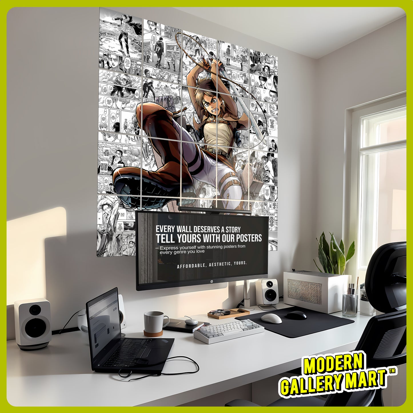 20 Attack on Titan Eren Yeager - Manga Poster - A4 Size (8.3 x 11.7 inch)